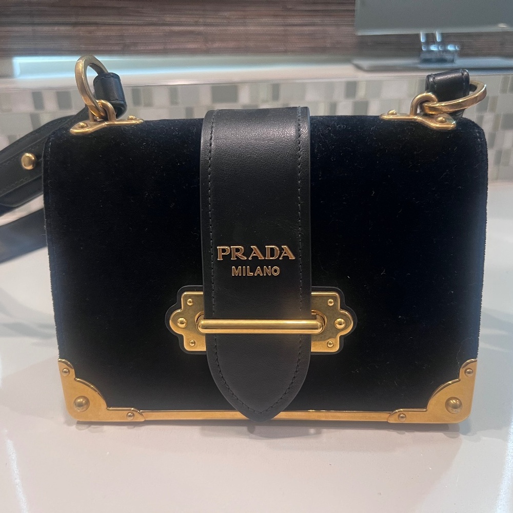Prada velvet cahier bag Excellent condition